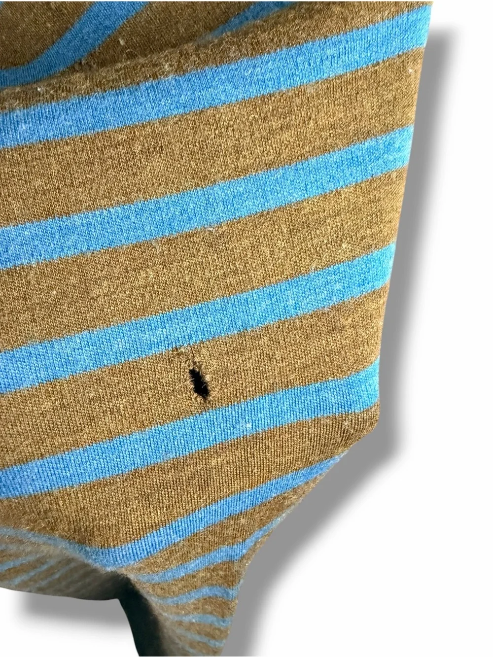 Smartwool Teal/Brown Striped Merino Wool Base Layer Set Quarter Zip/Pants Small